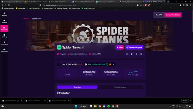 Spider Tank Crypto Game