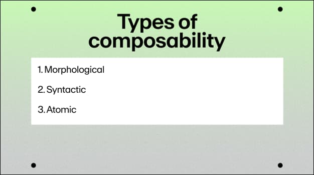 Types of composability