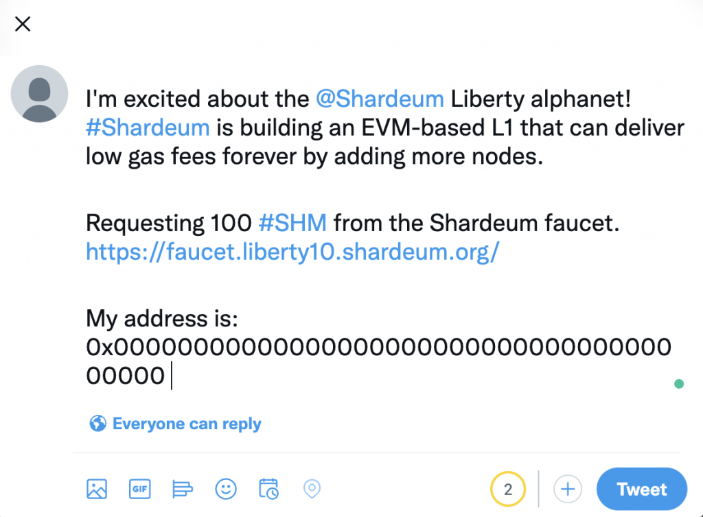 Shardeum Testnet Claim SHM token